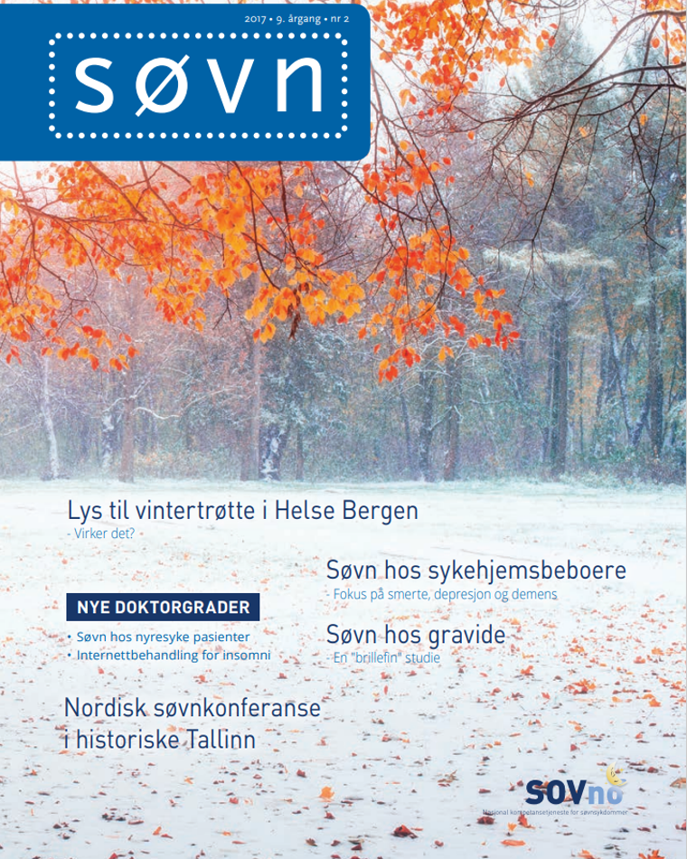 Høstfargede trær og bakken dekket av snø