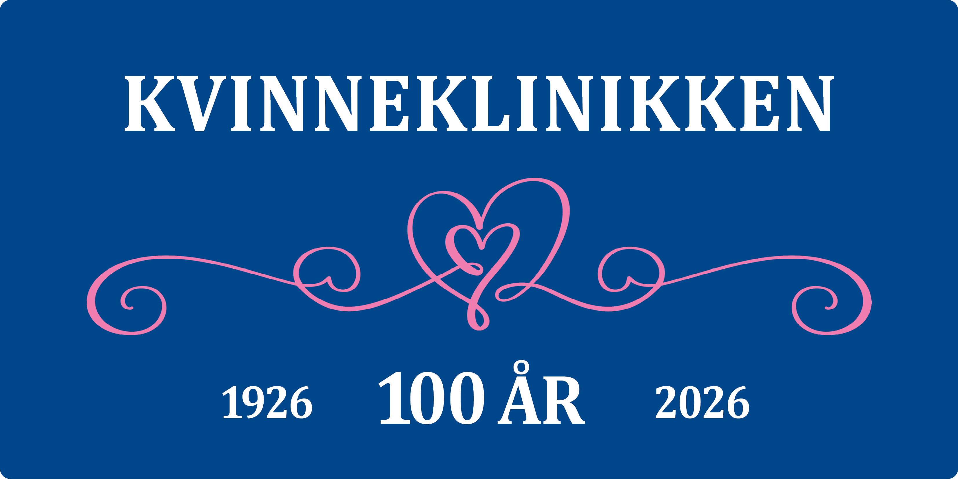 En blå bakgrunn med hvit tekst