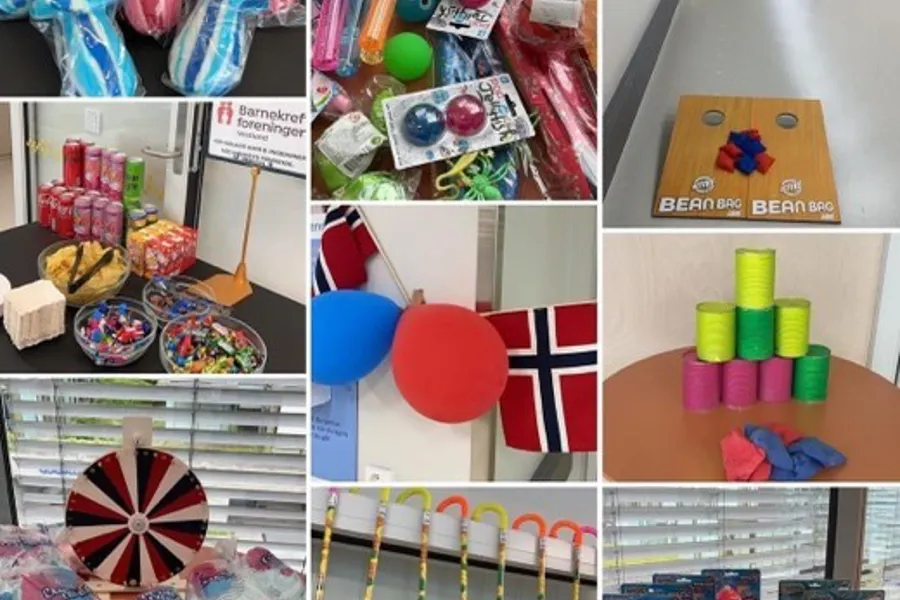 En collage av et babyrom