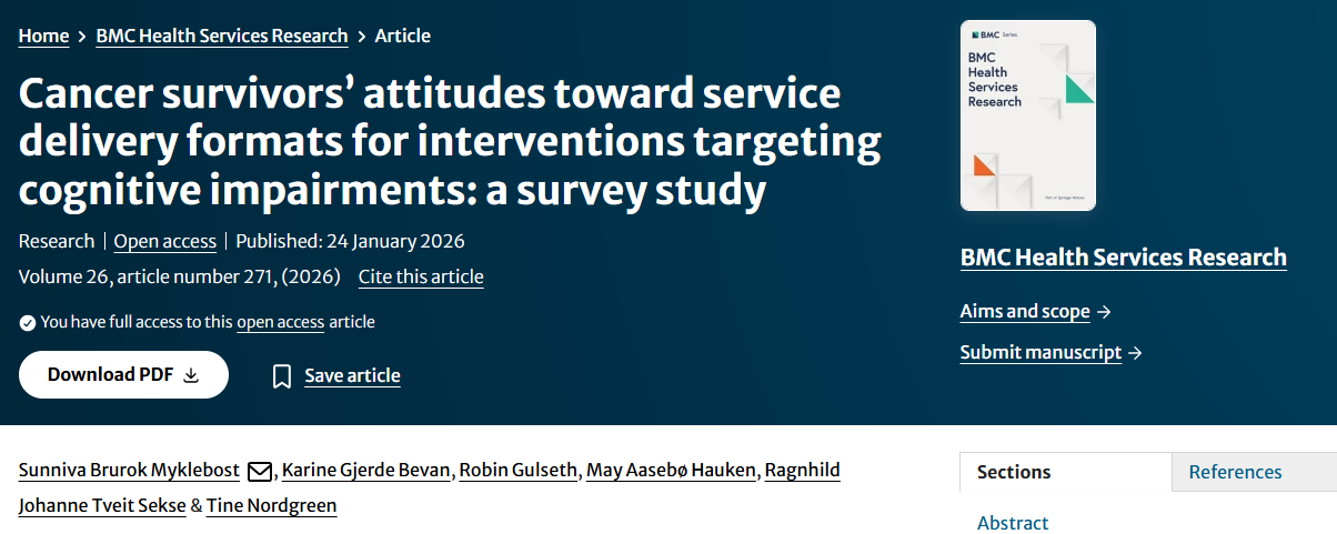 Artikkel i Nature, Sunniva Myklebost