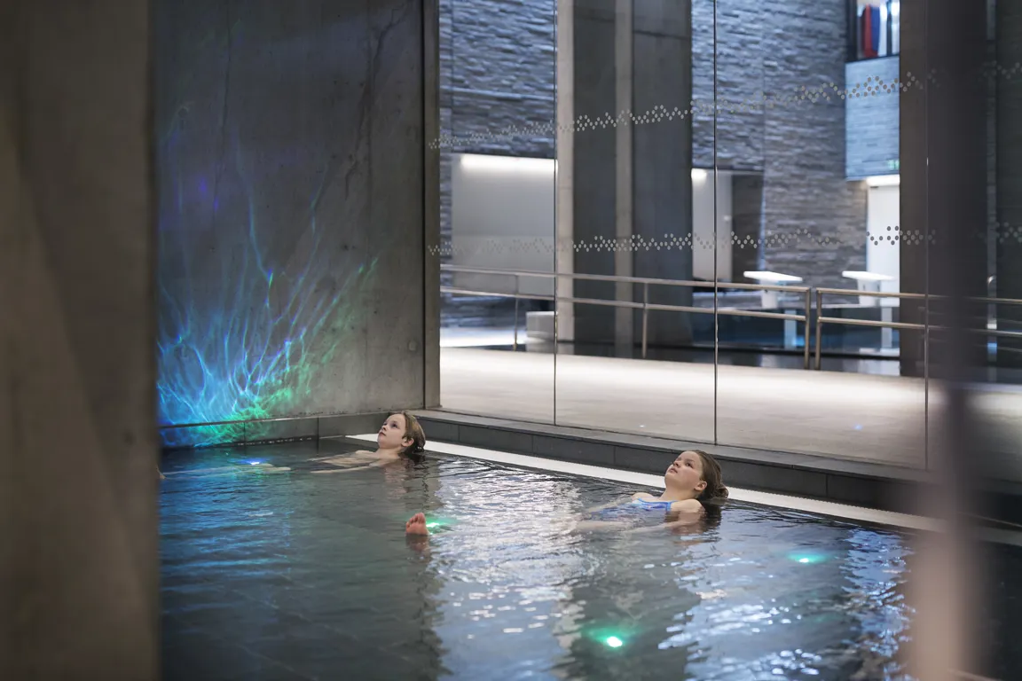 To hunder i et basseng