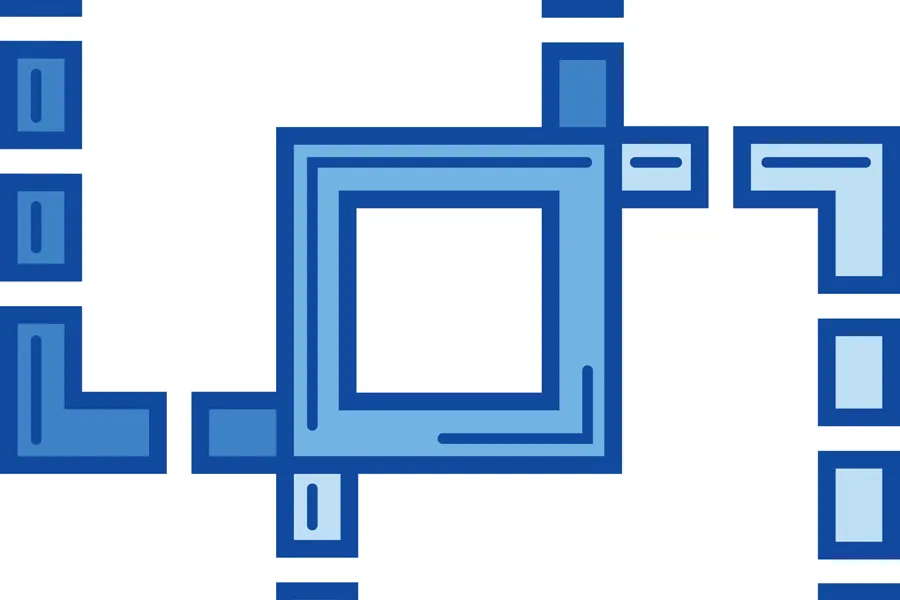 illustrasjon to overlappende kvadrat