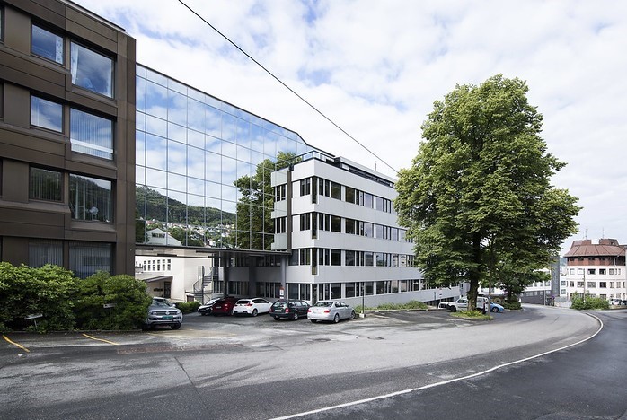 Biletet viser kontorbygget til dokumentasjonsavdelinga i Møllendalsbakken 7