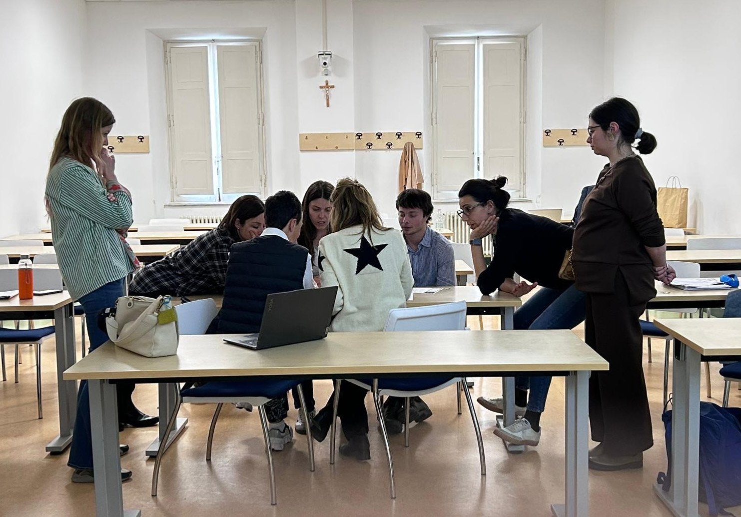 Researcher Linn N. Støme (at left) is visiting Cattolica university in Rome