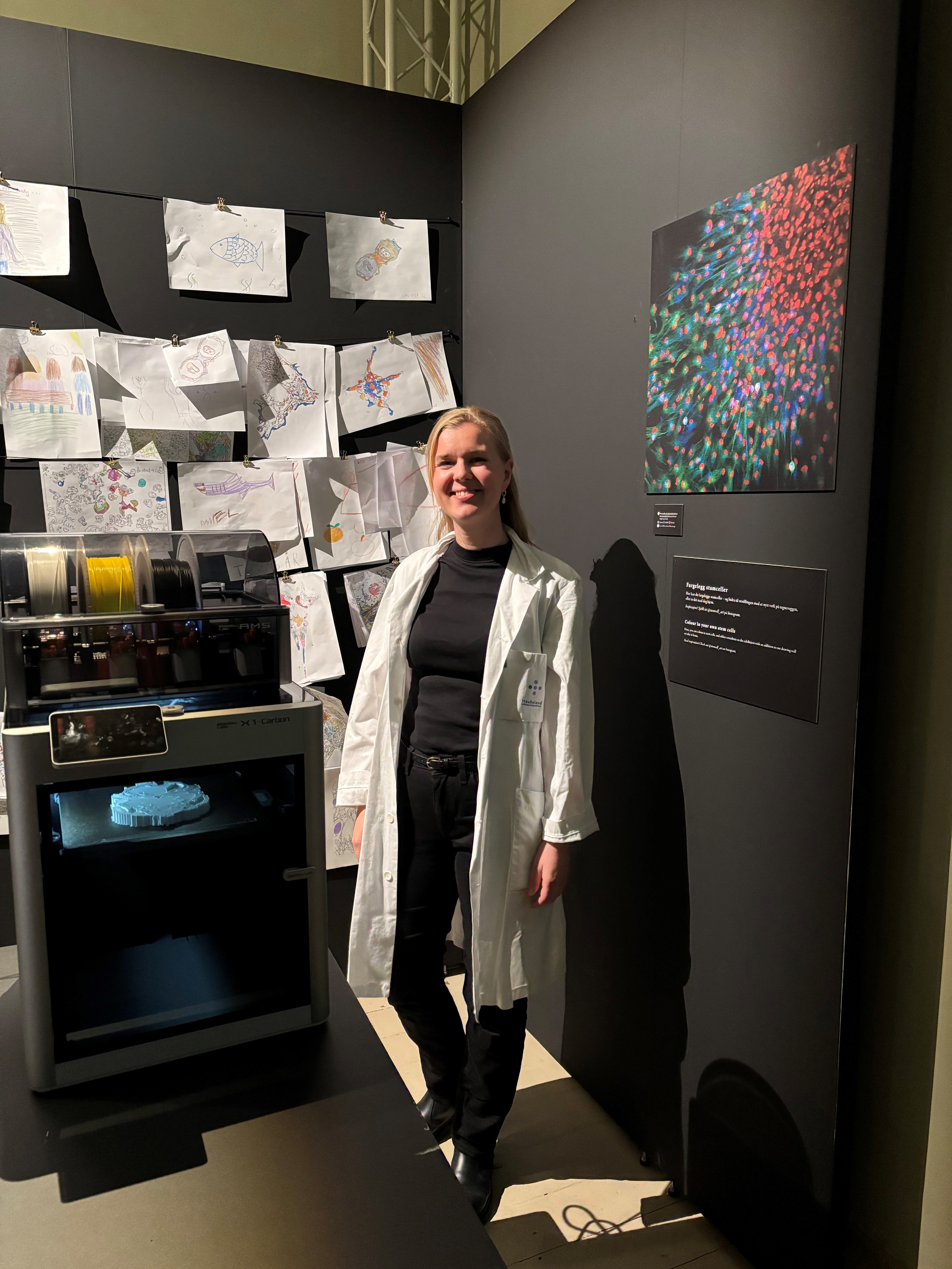 A person standing in a room