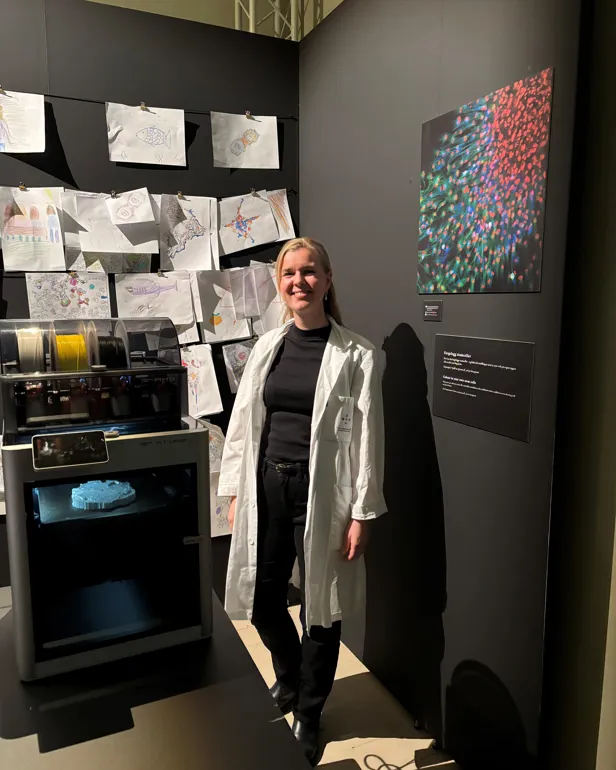 A person standing in a room