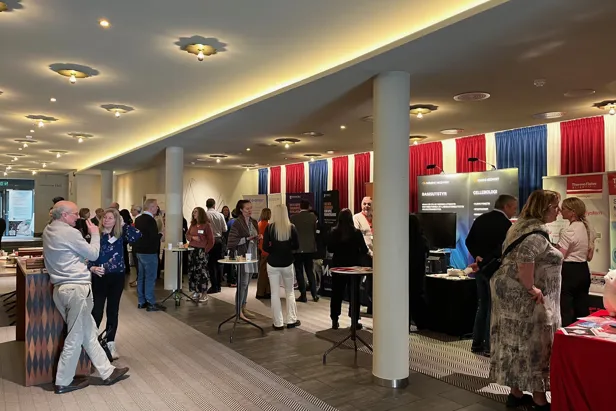 A group of people in a room