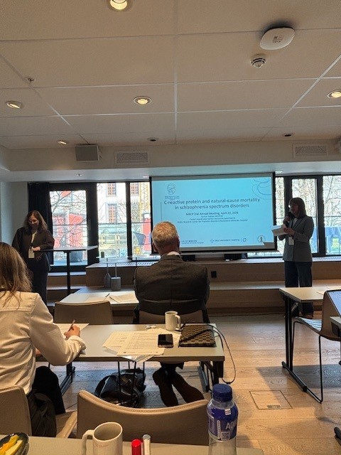 En person som holder en presentasjon