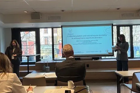 En person som holder en presentasjon