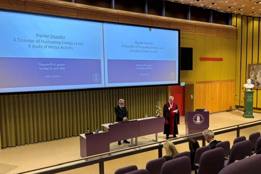 En person som holder en presentasjon