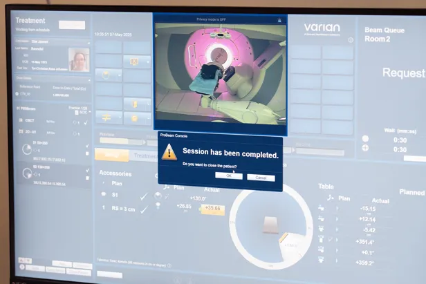 Et skjermbilde av en datamaskin med teksten Session has been completed