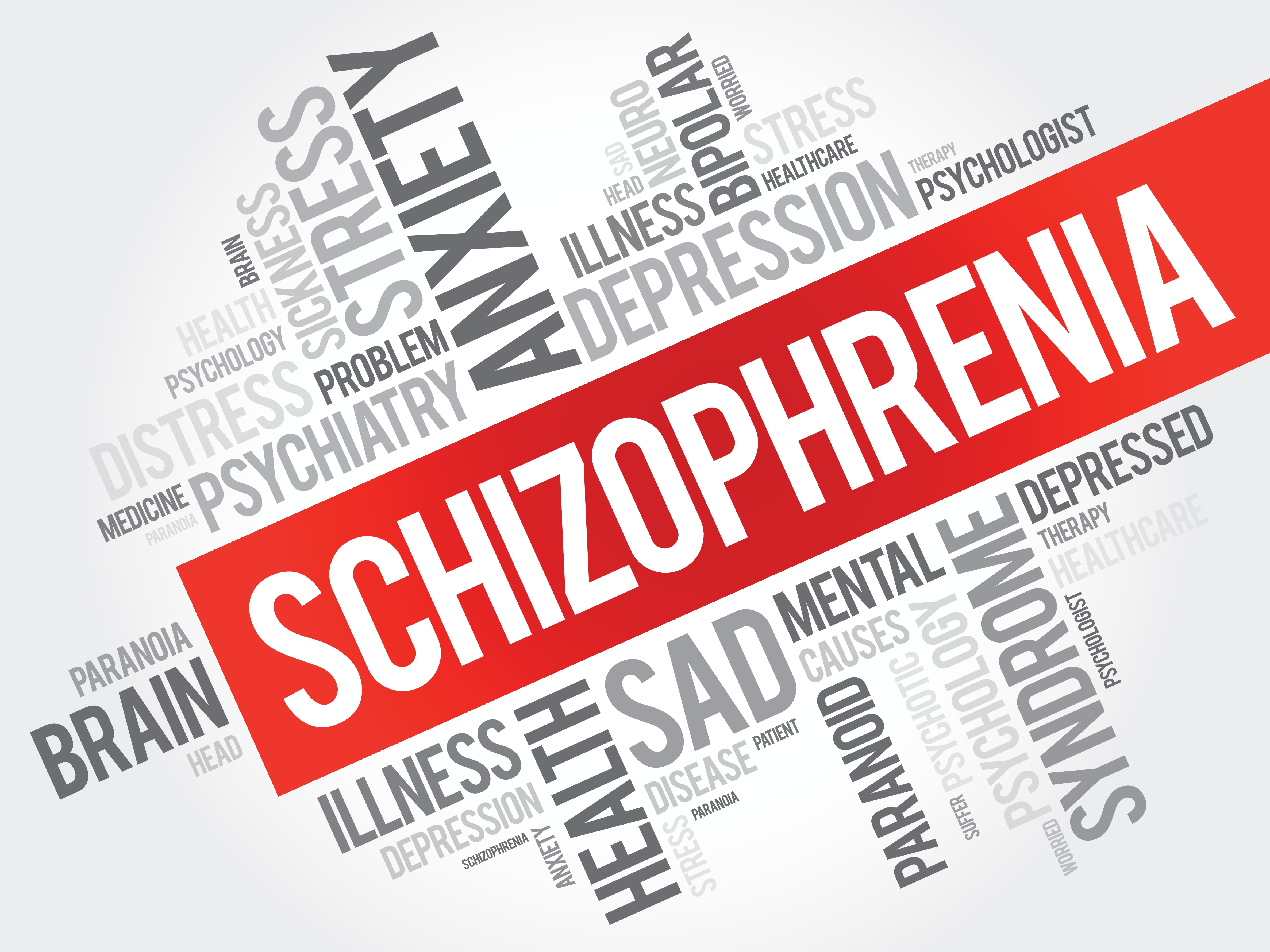 Illustrasjon. Ordsky schizophrenia.