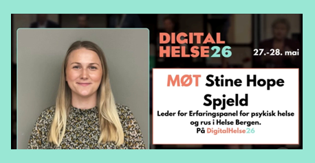 Stine Hope Spjeld, leder erfaringskonsulenter i Helse Bergen