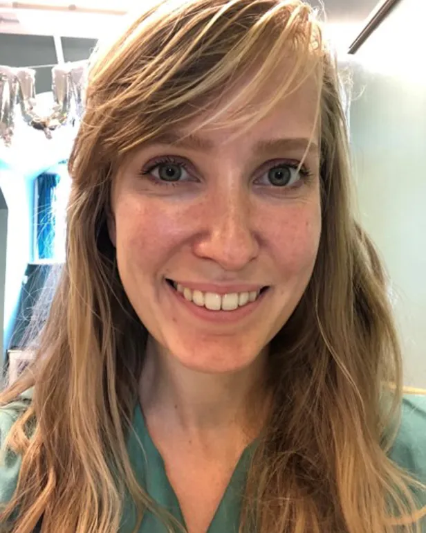 A woman with long hair