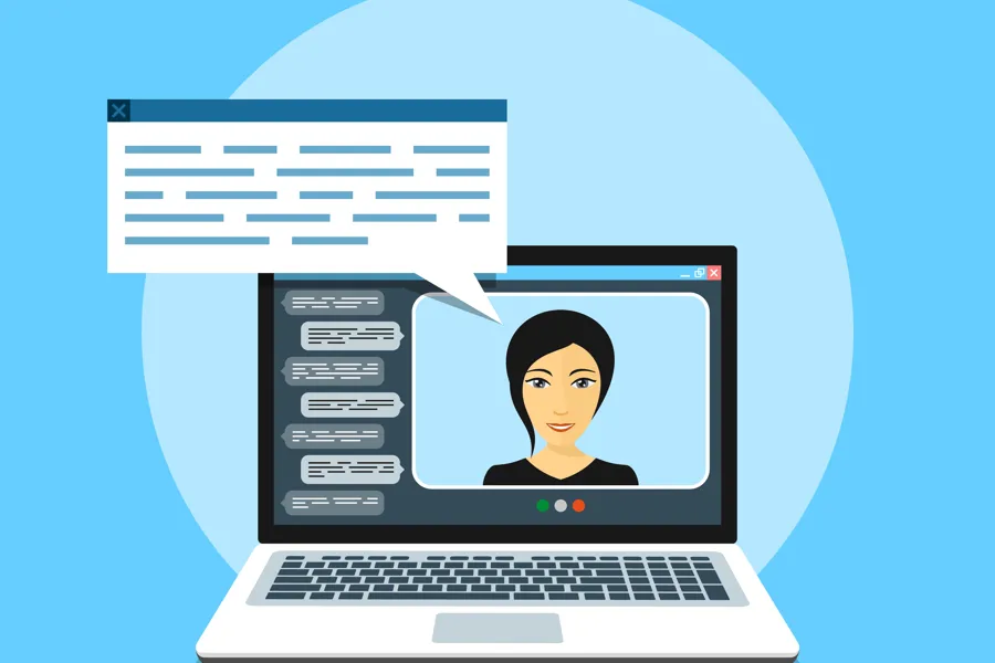 En dataskjerm med en manns ansikt på