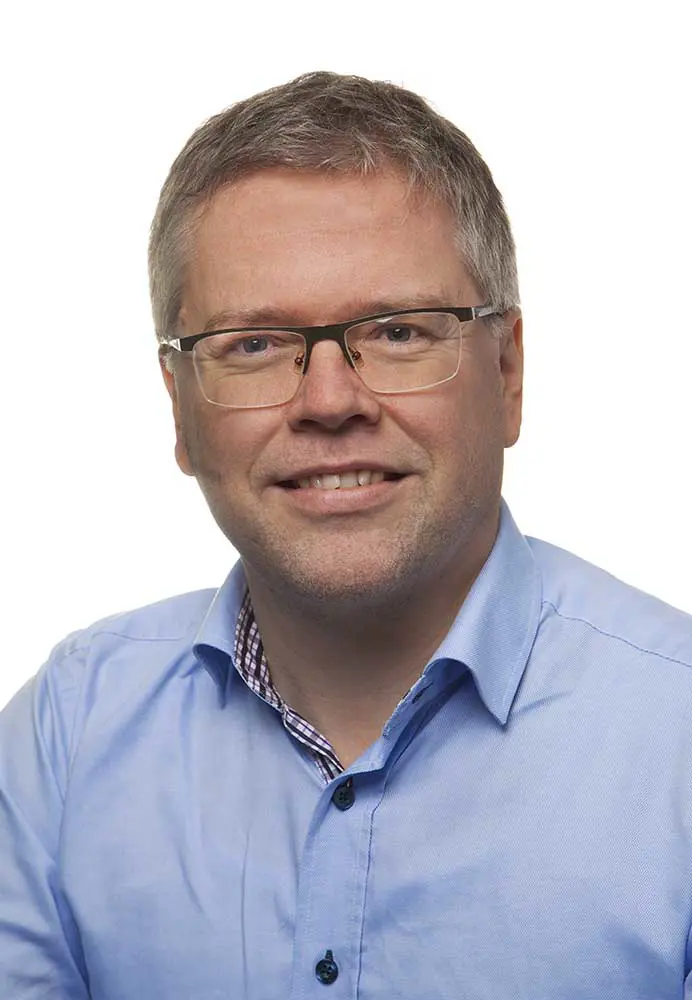 A man wearing glasses