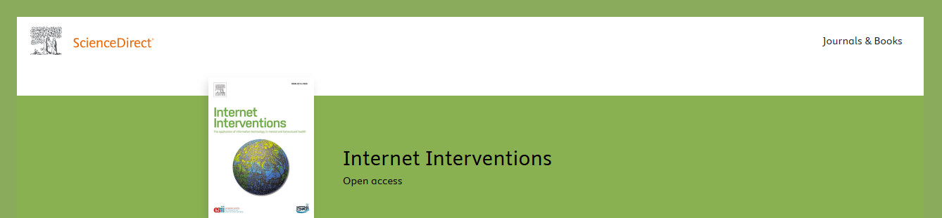 Internet Intervention, an european journal for digital mental health services