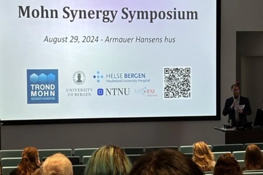 En person som holder en presentasjon