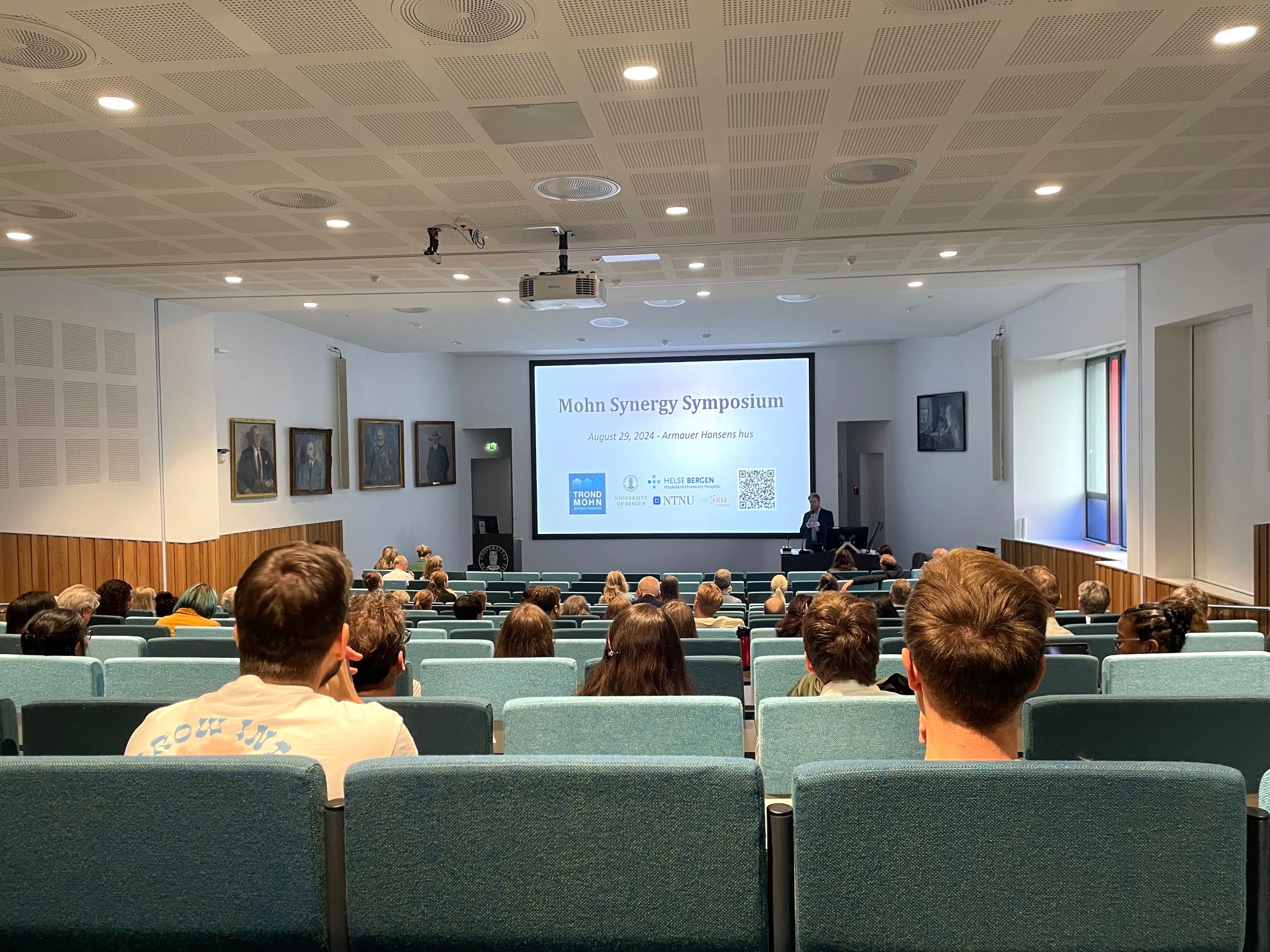 A group of people in a room