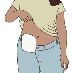 En persons kropp med en tegning på den