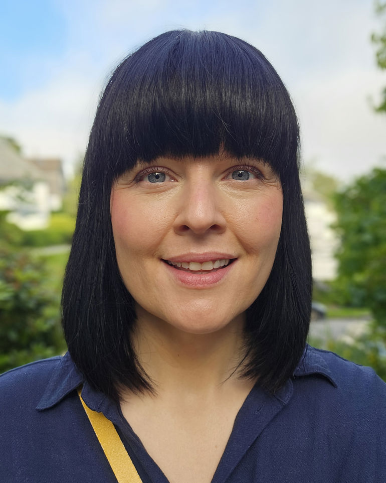 A person with dark hair