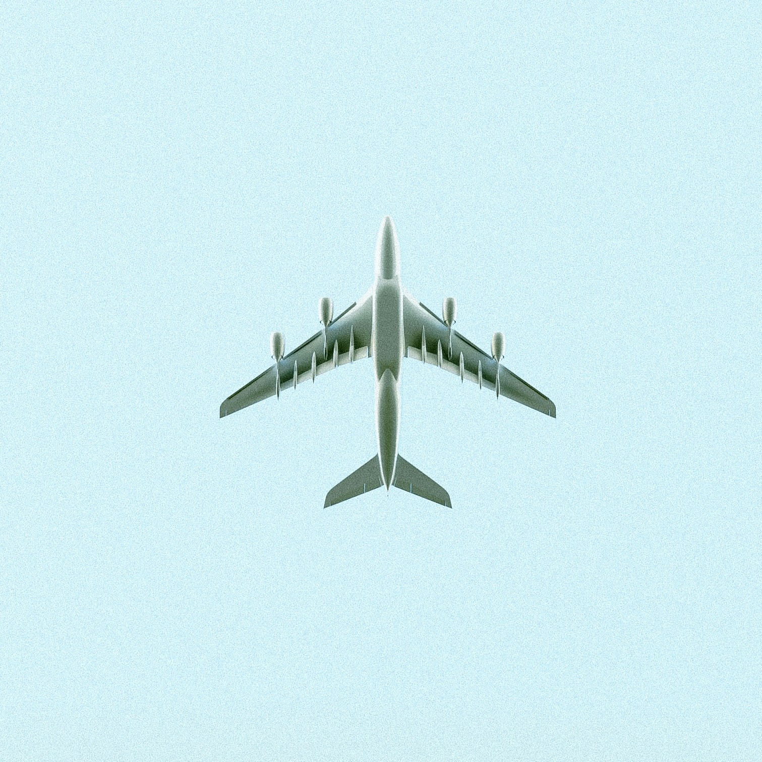 Et jetfly som flyr på himmelen