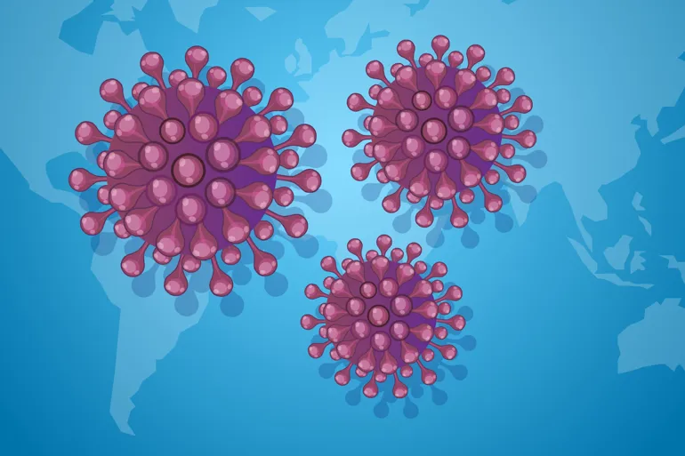 Illustrasjon av koronavirus