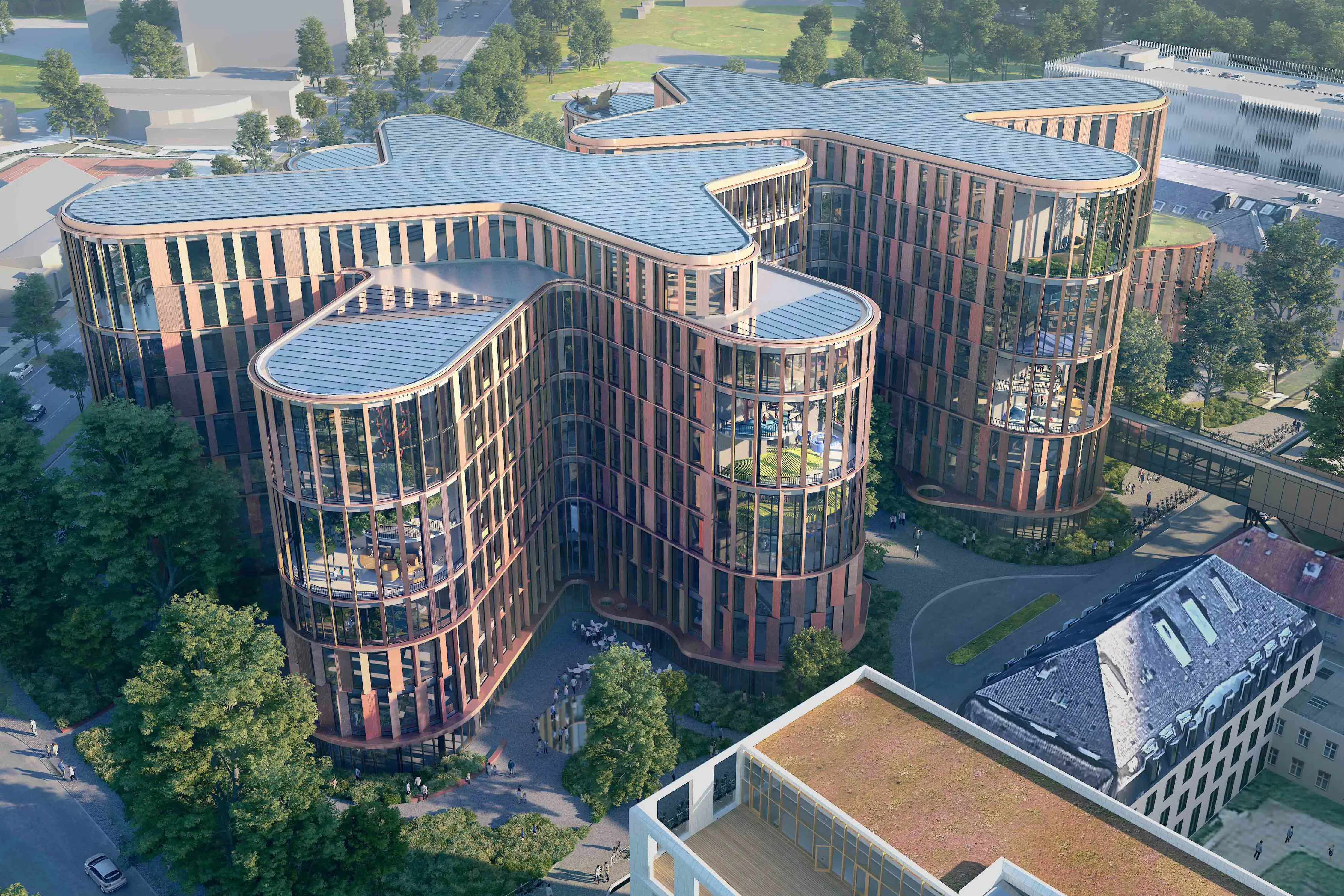 Arkitekttegning Børneriget i København. Illustrasjon