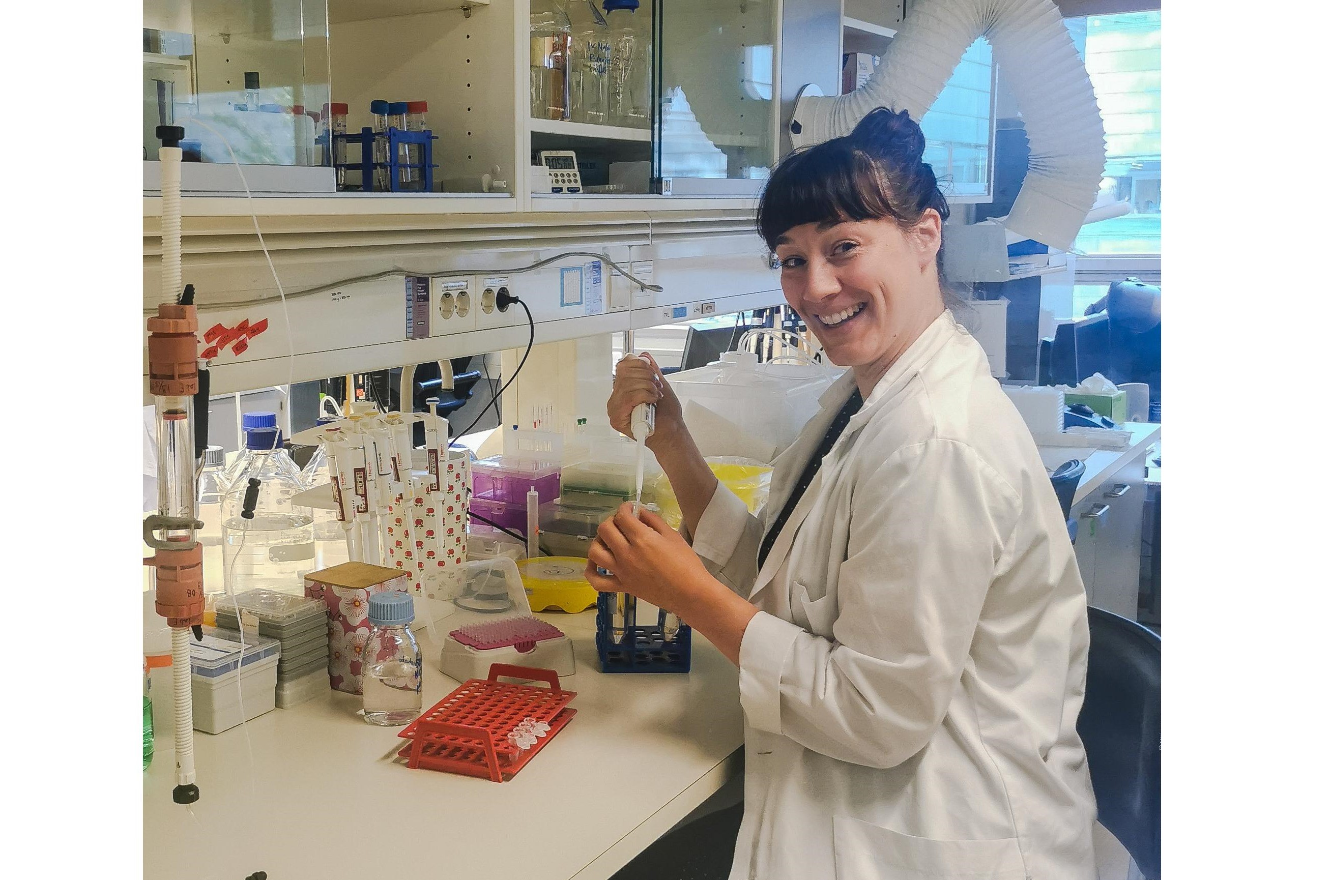 Person på laboratoriet