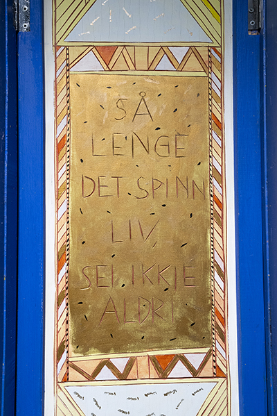 «Så lenge det spinn liv, sei ikkje aldri». Foto: Øystein Fykse