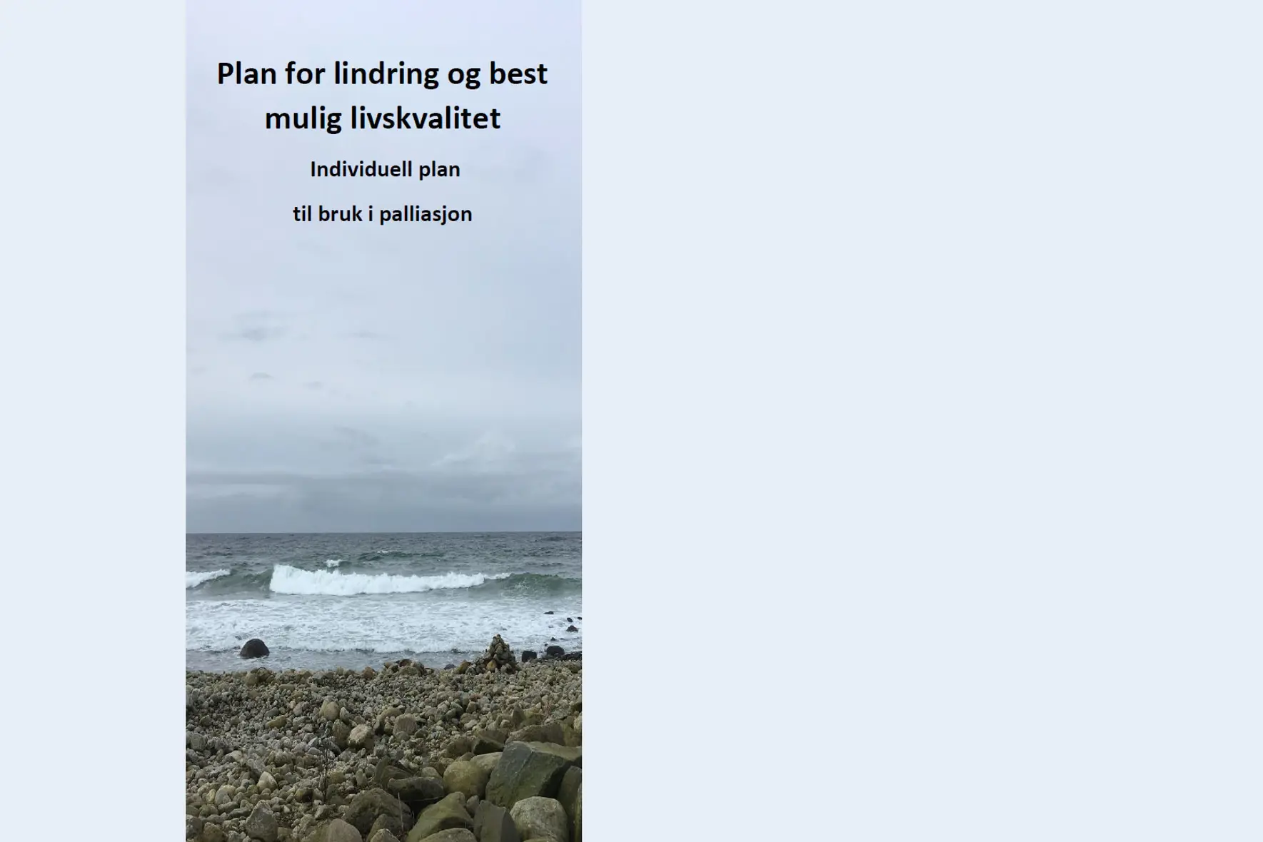Forside brosjyre om individuell plan. Skjermdump