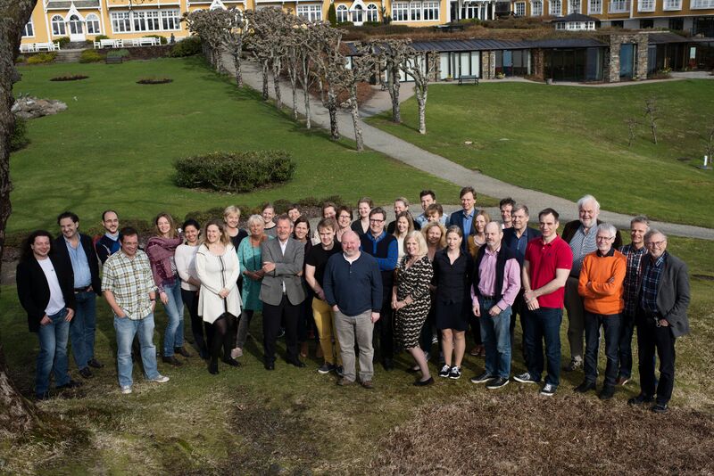 Group photo of the employees. Photo