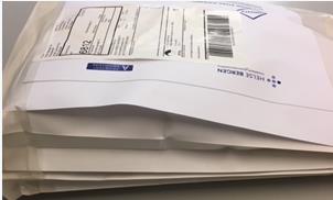 Konvolutter tapet sammen. Foto