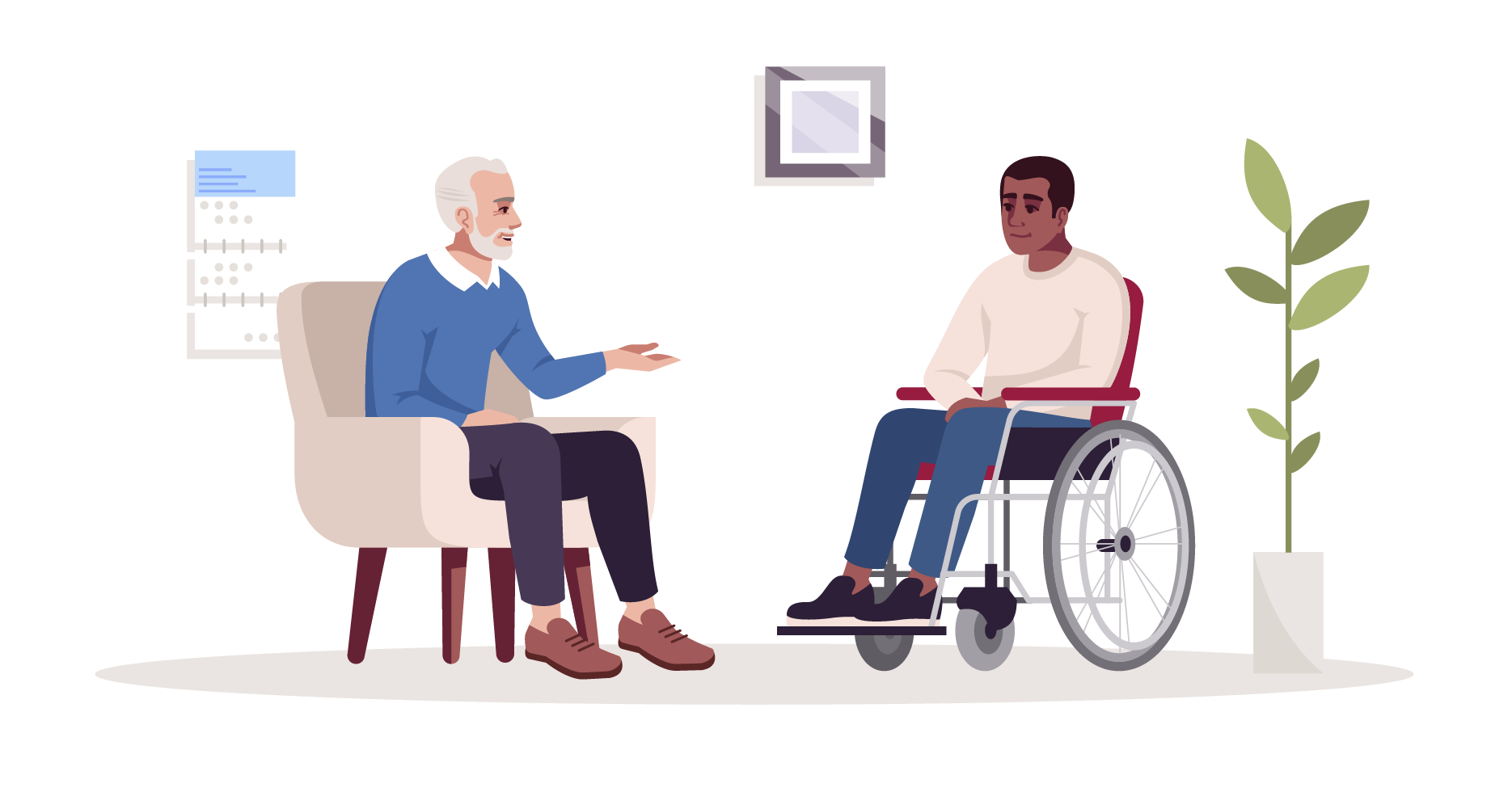 Grafikk pasient i rullestoll