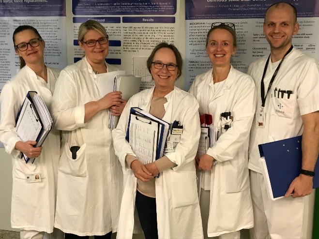 Bilet av screening-teamet. Fra venstre: Hege A. Amofah, Irene Instenes, Nina Fålun, Tone Norekvål og Trond Pettersen. 