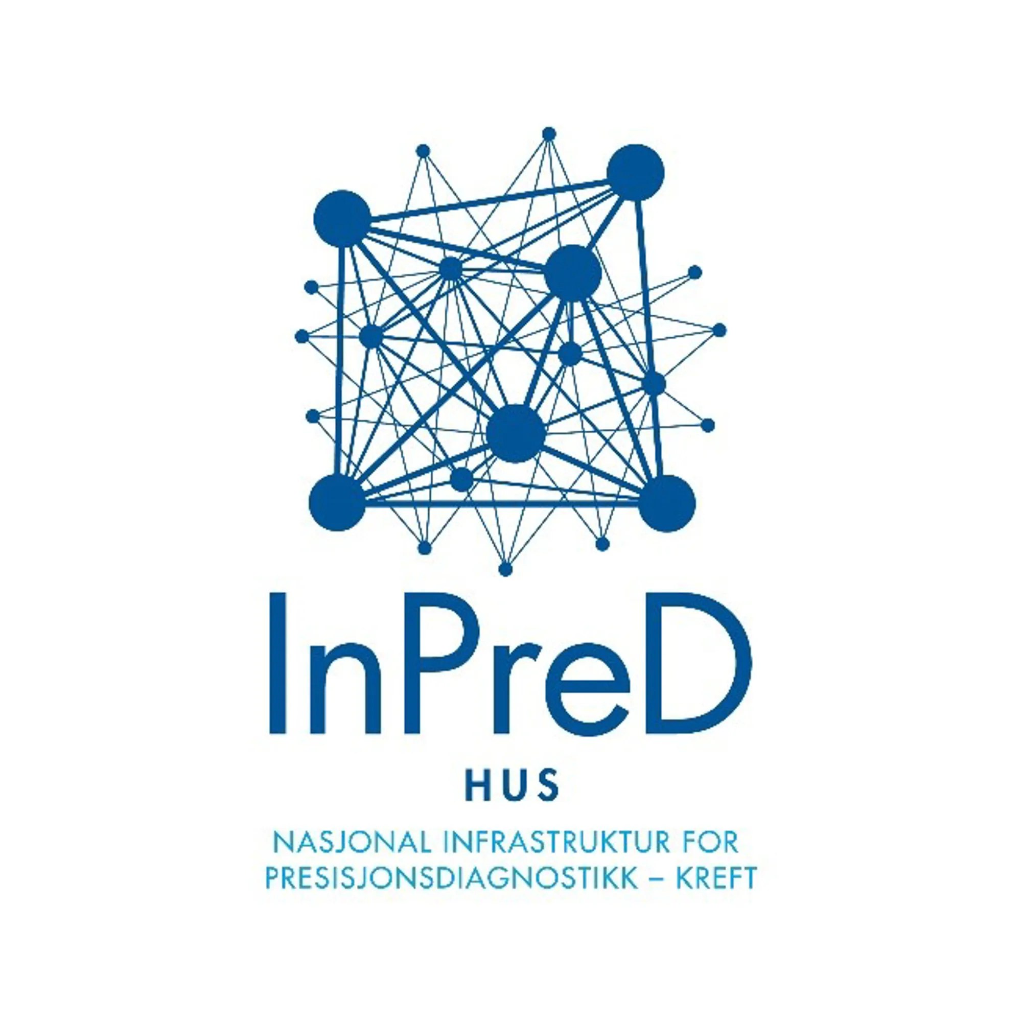 Logo. InPreD HUS. Nasjonal infrastruktur for presisjonsdiagnostikk - Kreft.