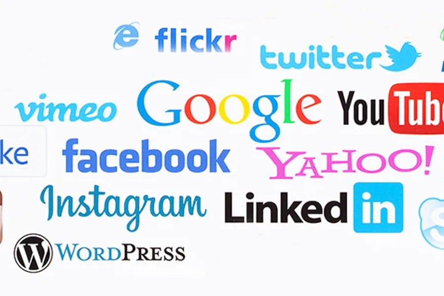 Logoer sosiale medier. Illustrasjon/grafikk