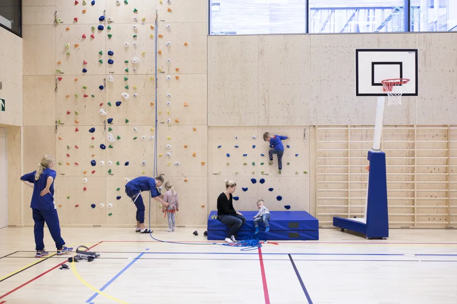 bilde av fysioterapeut og barn