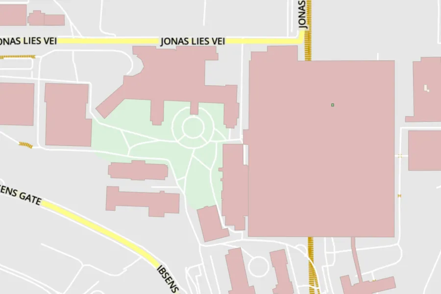 Utsnitt av kart fra Finn fram. Grafikk