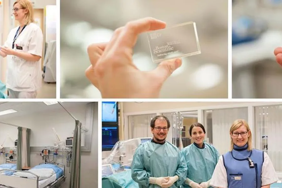 Bildemontasje med ulike bilder fra sykehusmiljø. Foto