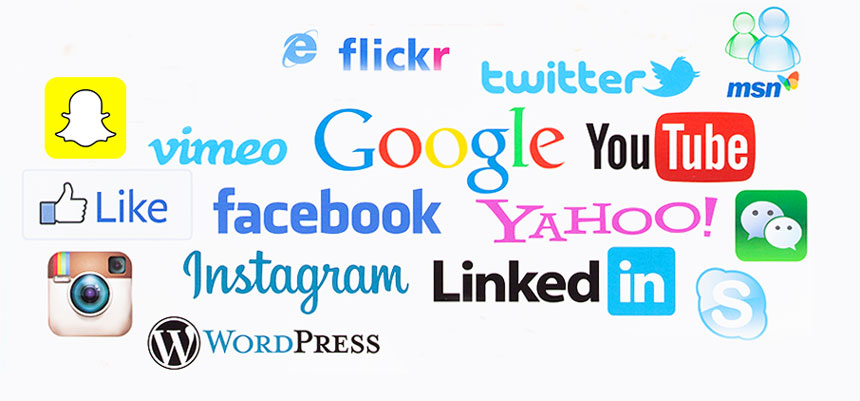 Sosiale medier-logoer. Illustrasjon