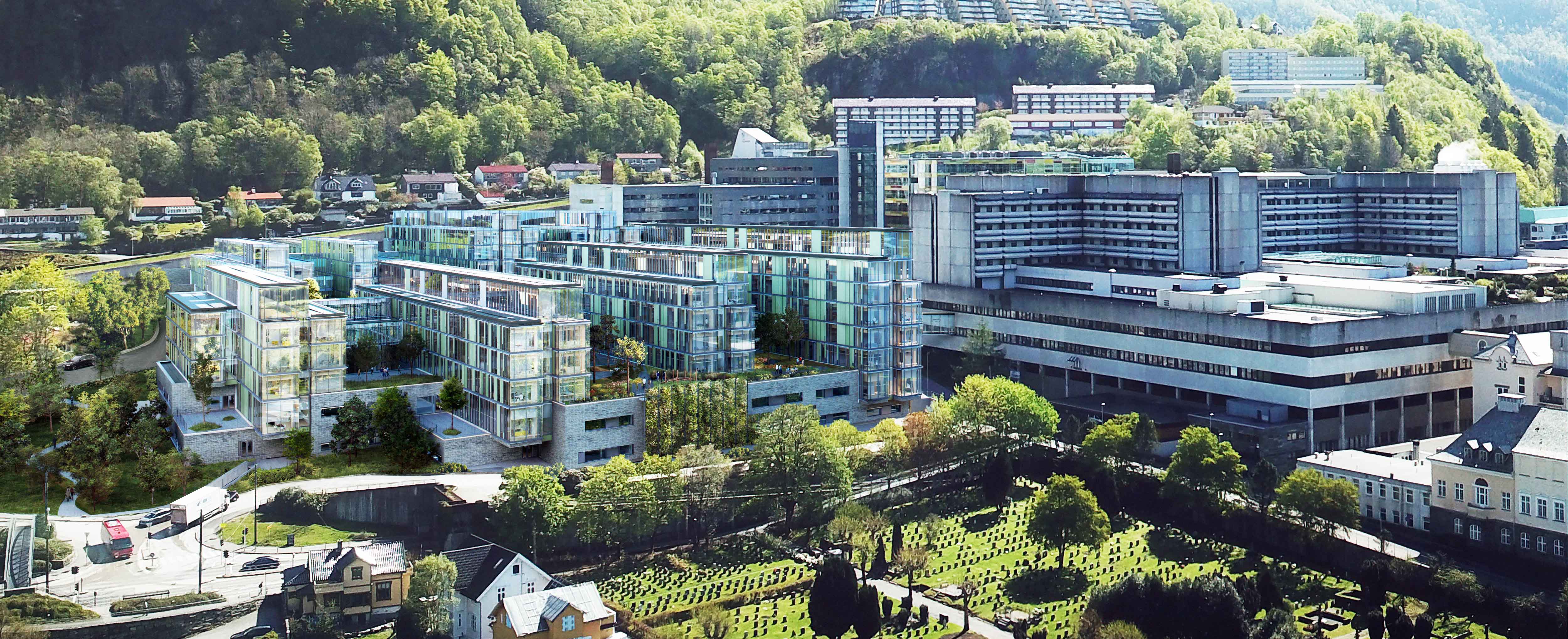 Eksteriør Glasblokkene. Foto