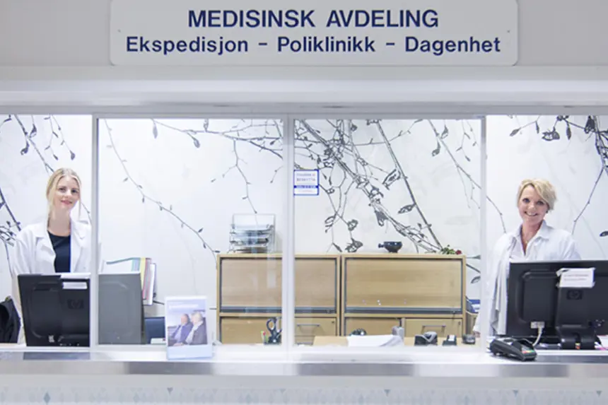 Ekspedisjon til Medisinsk poliklinikk og dageining