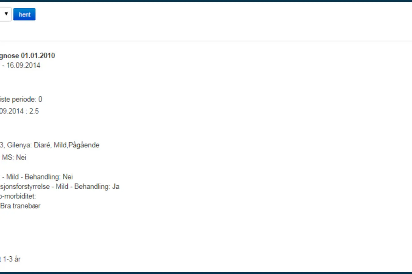 Viser eksempel på rapport til jornal