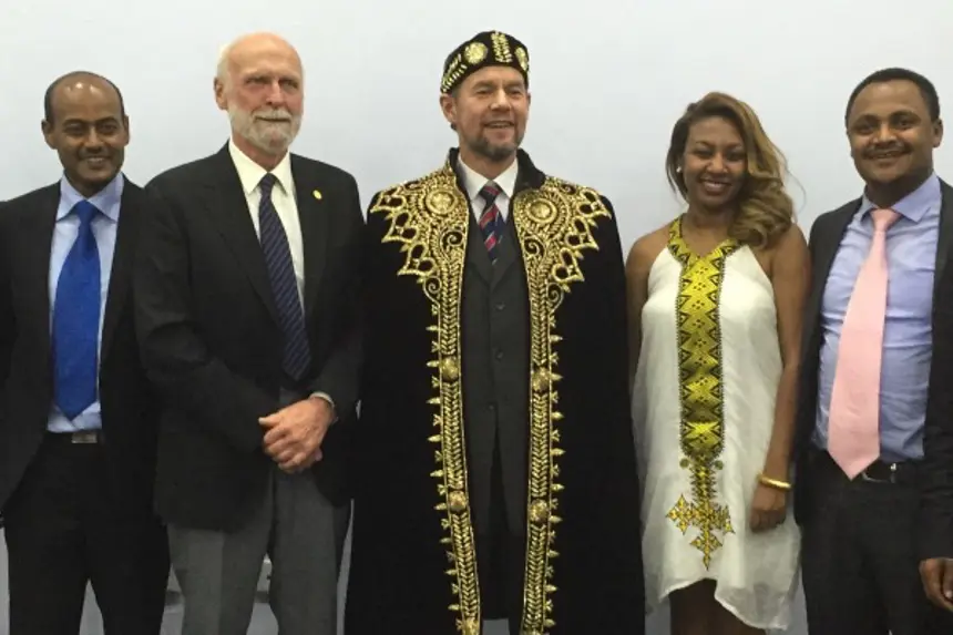 A group of people posing for a photo
