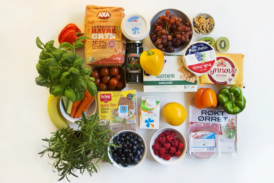 Ulike Lav FODMAP matvarer