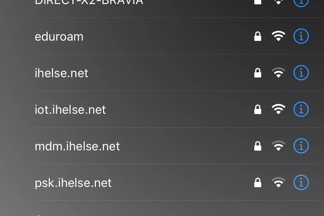 I for informasjon. Skjermdump iphone