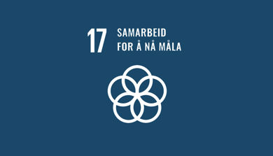 FNs berekraftsmål nummer 17&#58; Samarbeid for å nå måla. Grafikk
