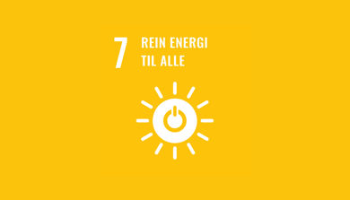 FNs berekraftsmål nummer 7&#58; Rein energi til alle. Grafikk