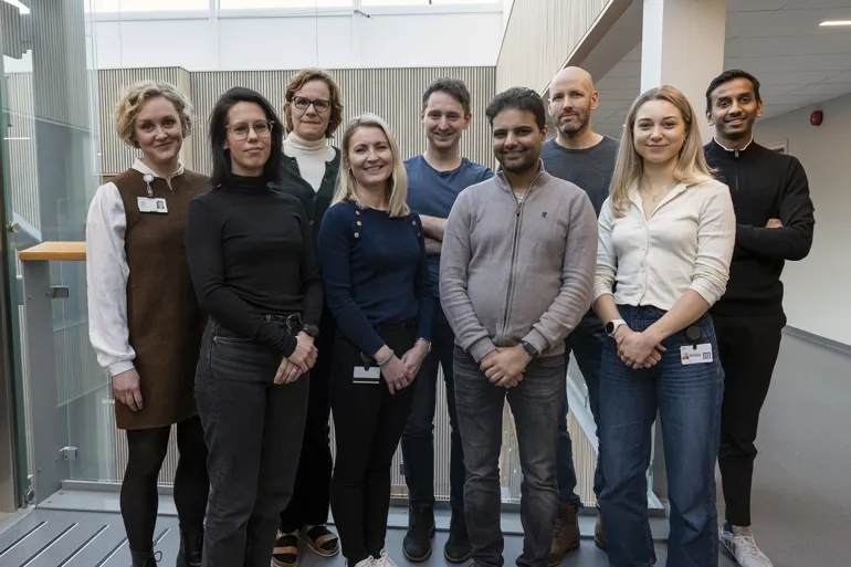 Gruppebilde av forskningsgruppen Bergen Cancer Imaging Research Group. Foto